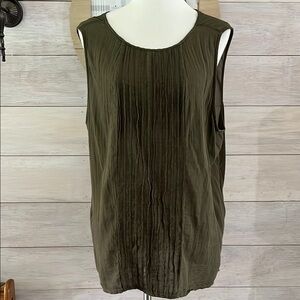 Gap Sleeveless Olive Green Women's Top XXL